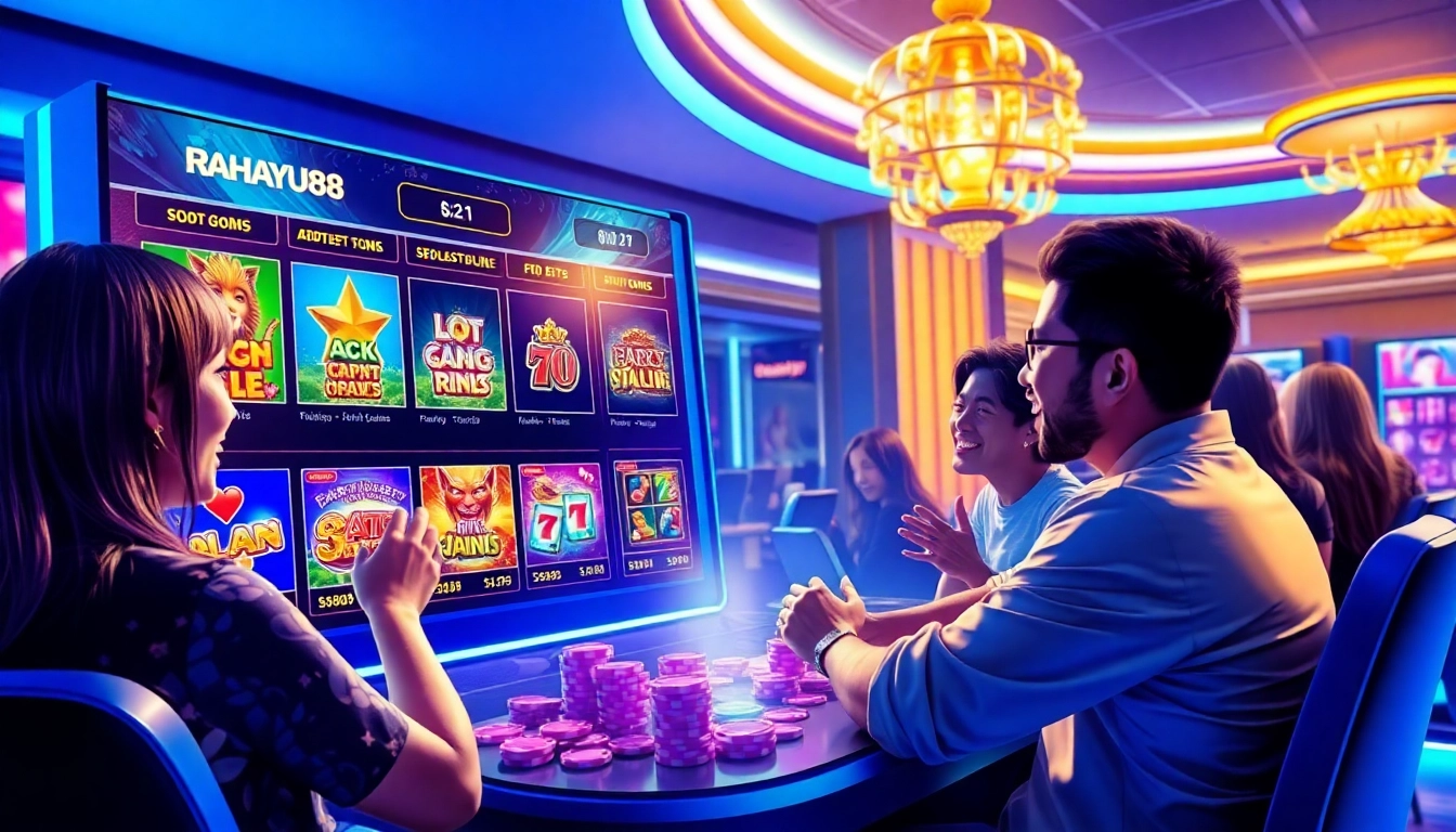 Experience the thrill of Rahayu88 with engaging slot game features in a vibrant setting.