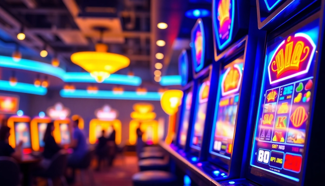 Experience the thrill of slot99 with dynamic visuals of a neon-lit slot machine.