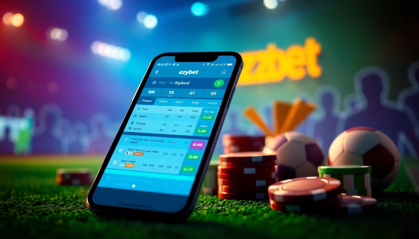 Engage in thrilling online betting with ezybet's user-friendly interface featuring dynamic visuals and exciting rewards.