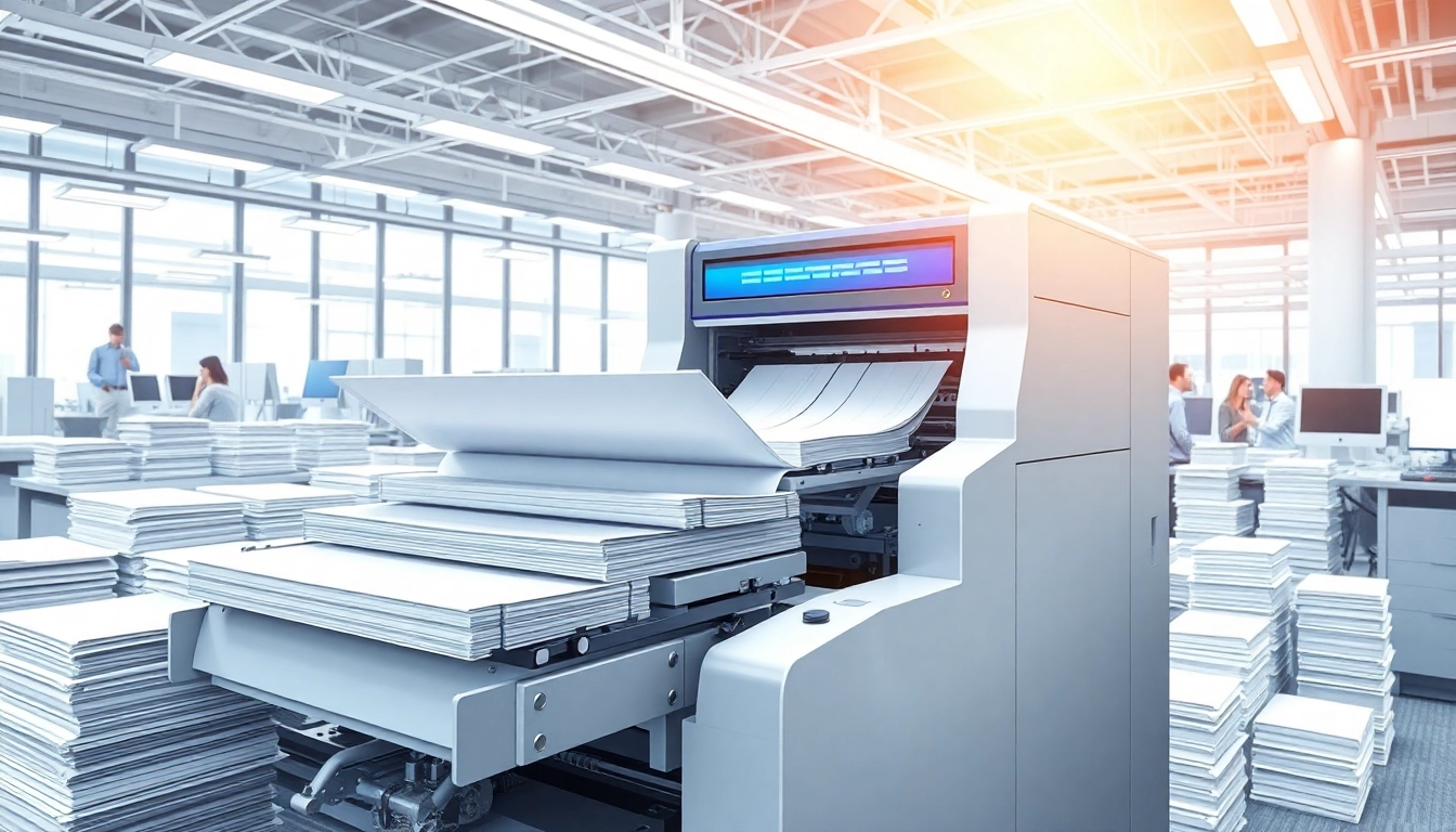 Capture the DF999 automatic paper folding machine in use, showcasing its efficiency and speed in a professional office setting.