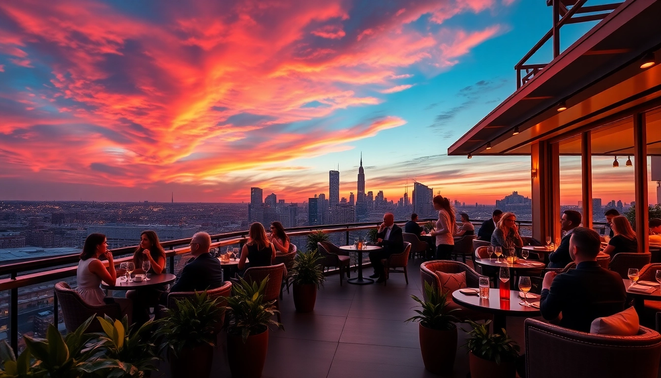 NoHu Rooftop Bar & Restaurant offers cocktails with stunning NYC views.